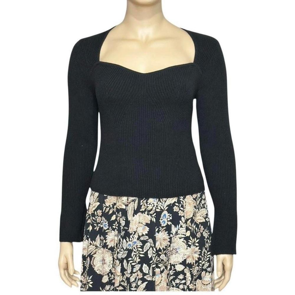 Reformation Black Ribbed Sweater - Picture 9 of 15